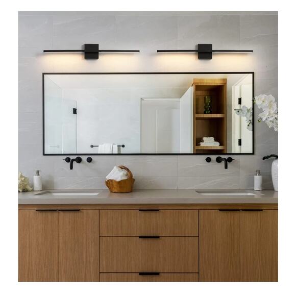 30" Brushed Black LED Bathroom Vanity Light Fixture Horizontal or Vertical - Picture 8 of 10